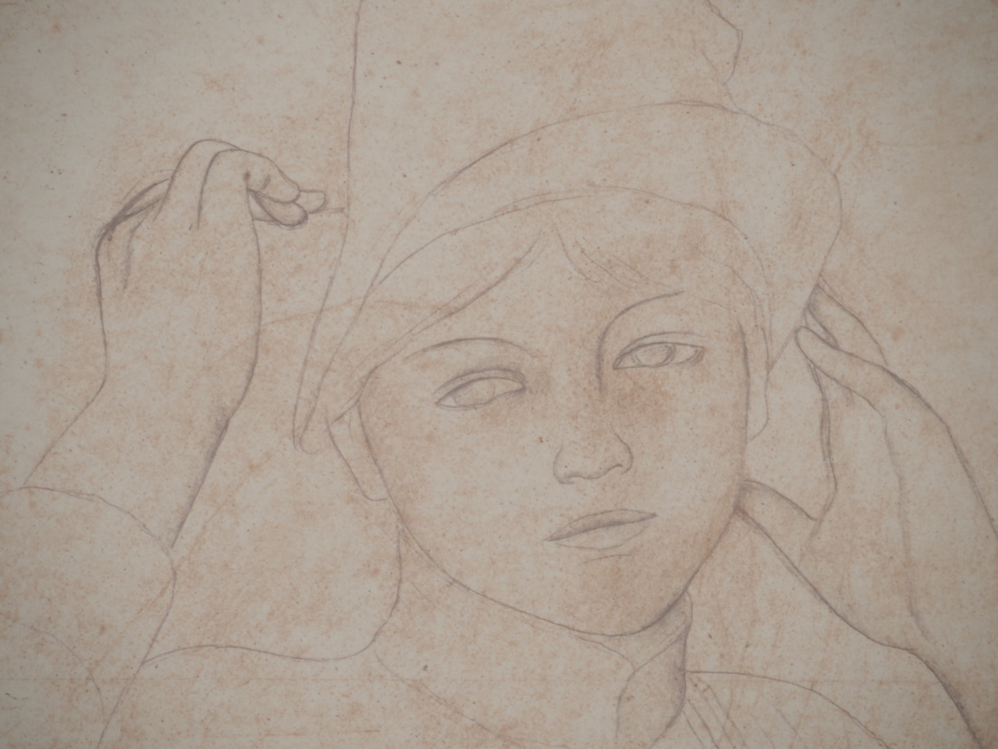 Pierre Auguste RENOIR : Jeune Femme au chapeau - Lithographie