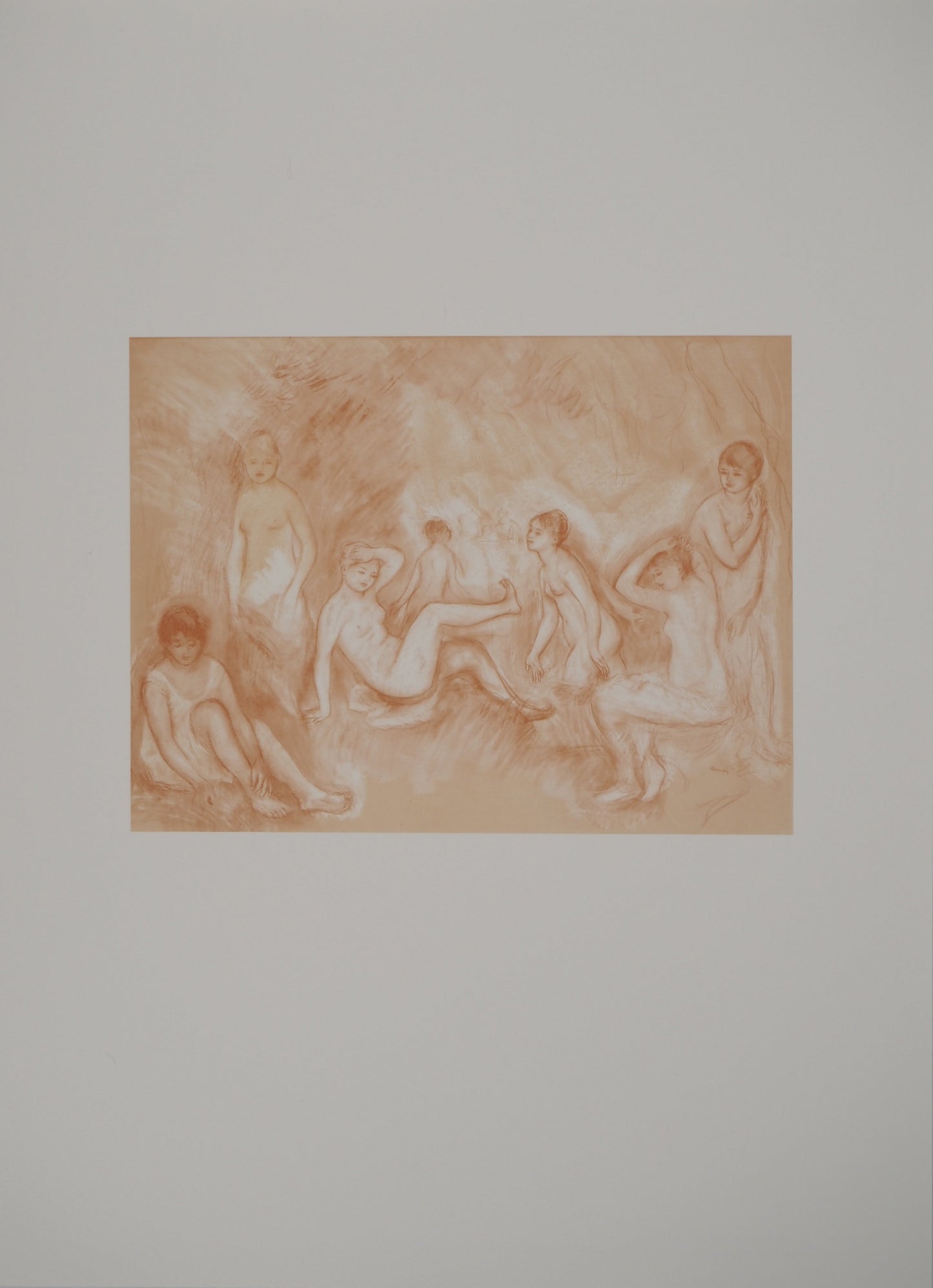 Pierre Auguste RENOIR : La Baignade - Lithographie