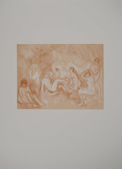 Pierre Auguste RENOIR : La Baignade - Lithographie