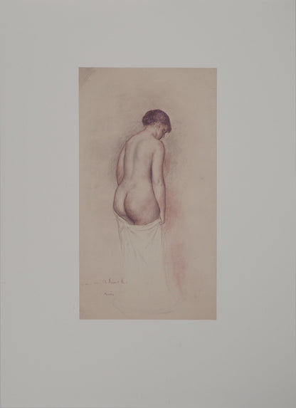 Pierre Auguste RENOIR : Nu au linge - Lithographie signée