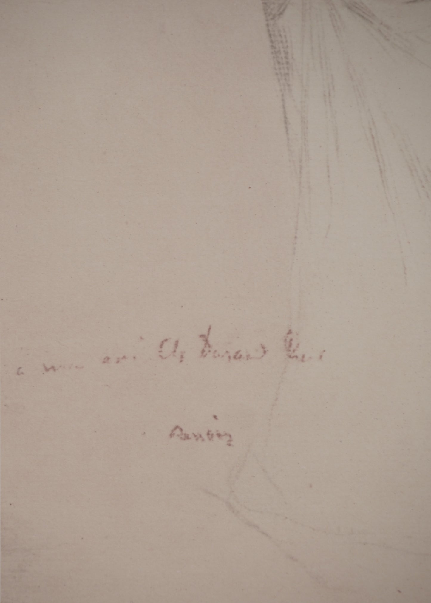 Pierre Auguste RENOIR : Nu au linge - Lithographie signée