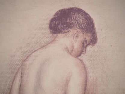 Pierre Auguste RENOIR : Nu au linge - Lithographie signée