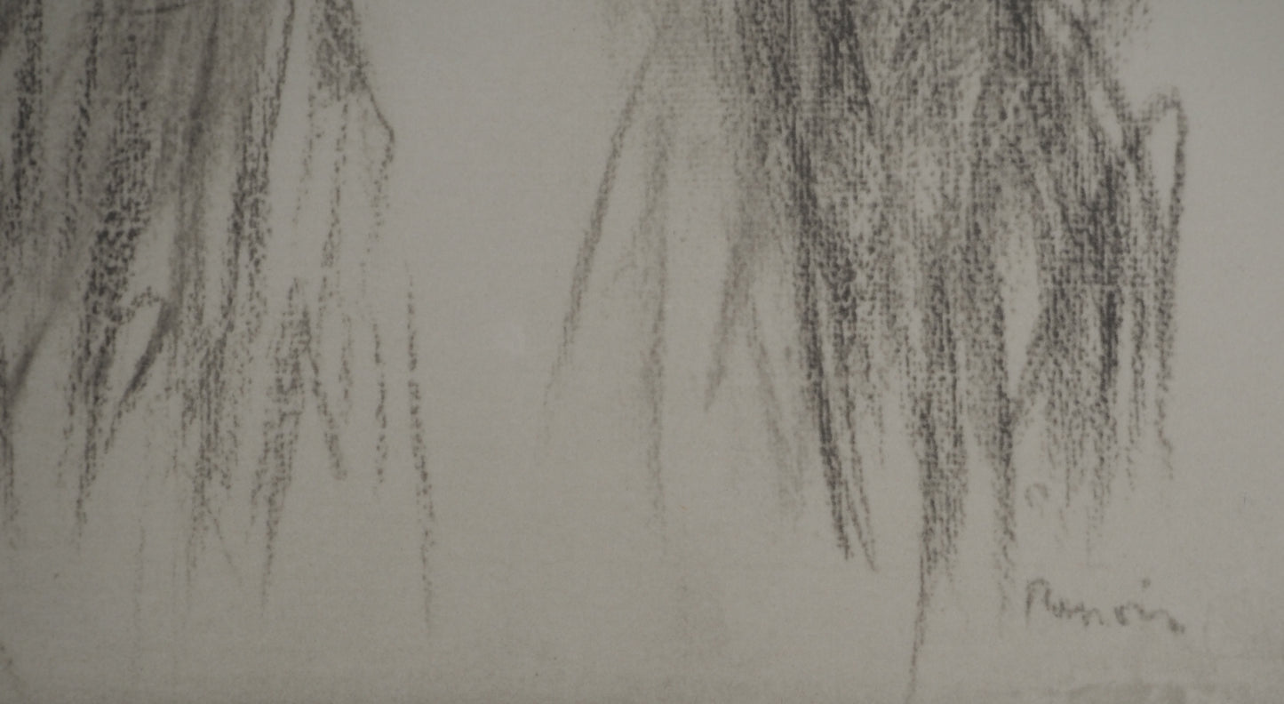 Pierre Auguste RENOIR : Jeune Fille au Chapeau de Paille - Lithographie signée