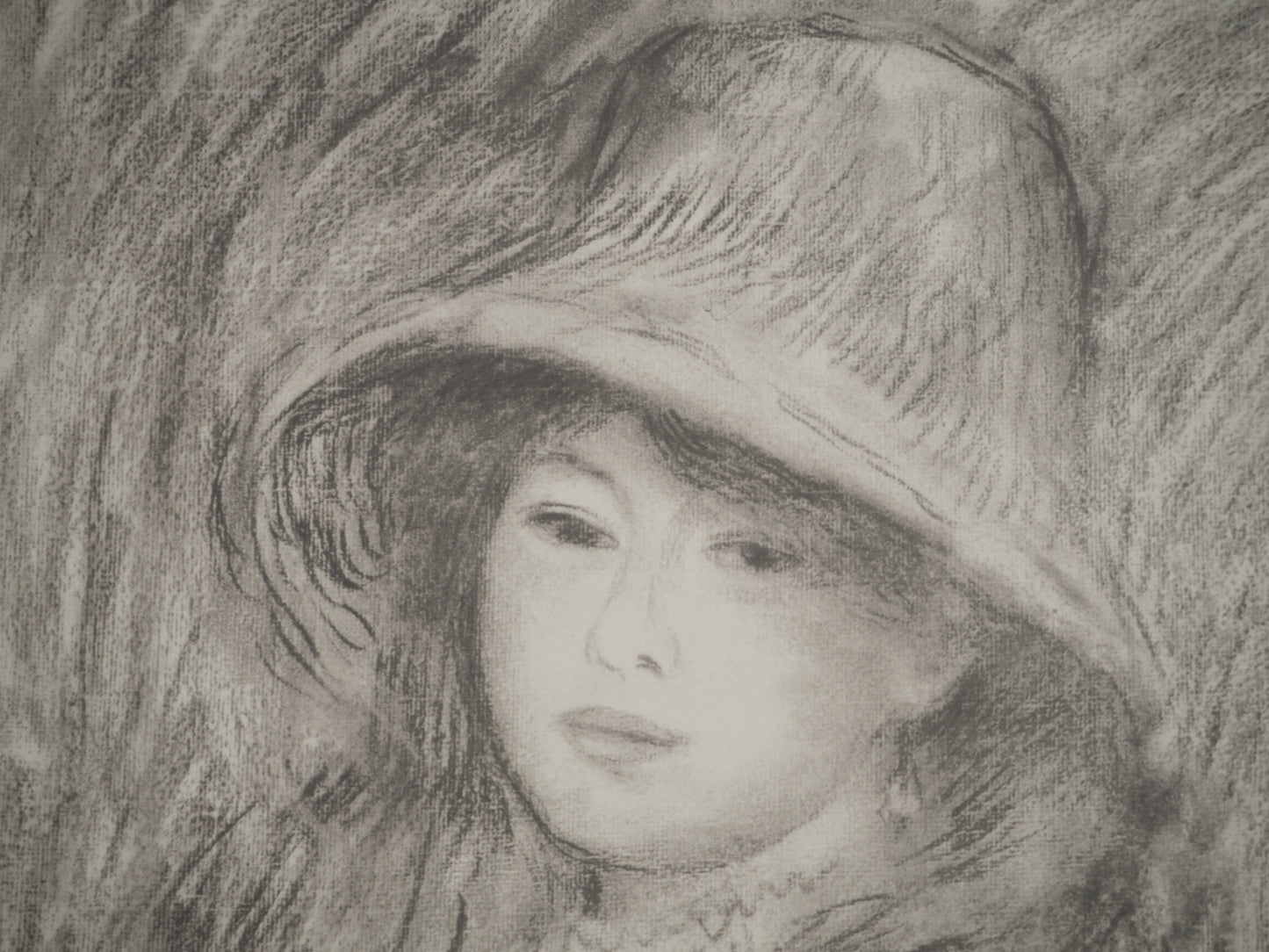 Pierre Auguste RENOIR : Jeune Fille au Chapeau de Paille - Lithographie signée