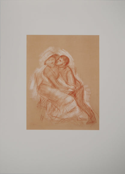 Pierre Auguste RENOIR : Les Amoureux - Lithographie