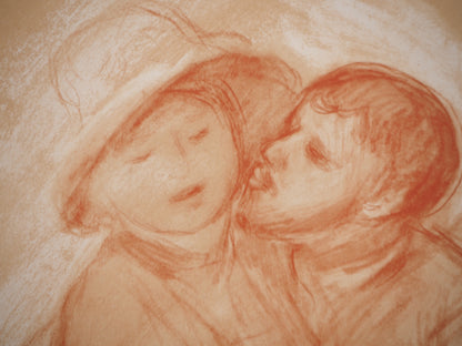 Pierre Auguste RENOIR : Les Amoureux - Lithographie