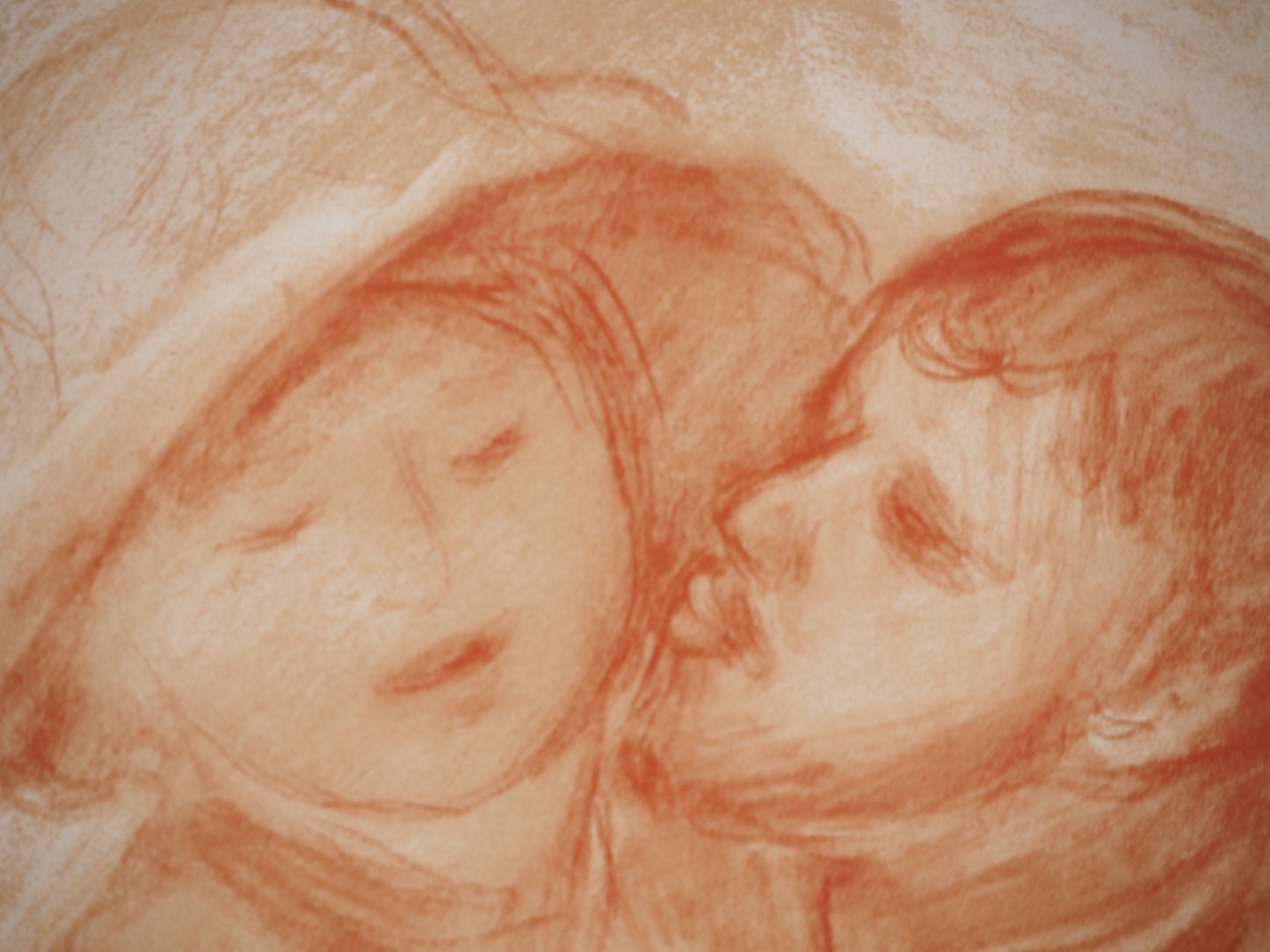 Pierre Auguste RENOIR : Les Amoureux - Lithographie
