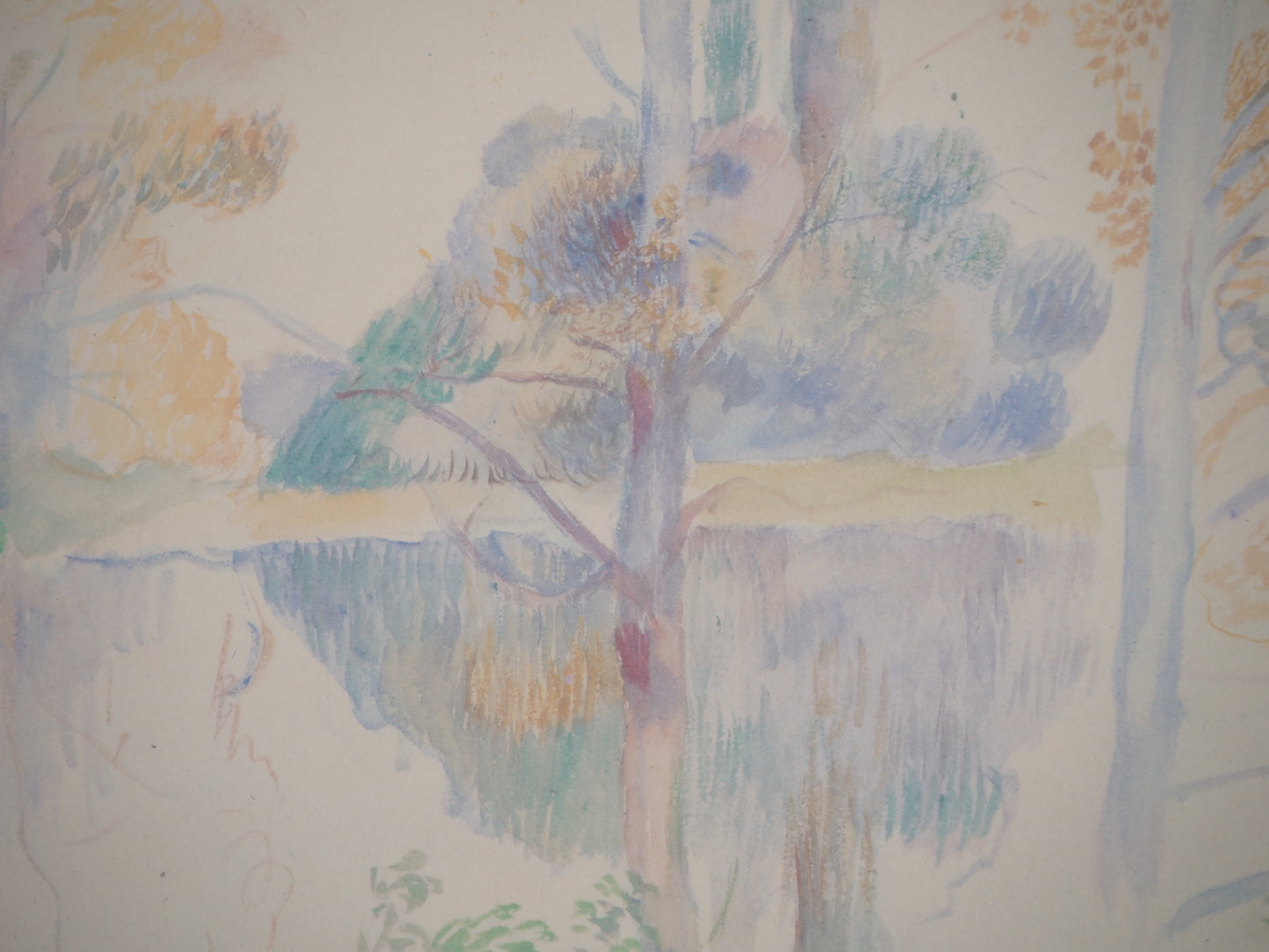 Pierre Auguste RENOIR : Bord de Rivière - Lithographie signée