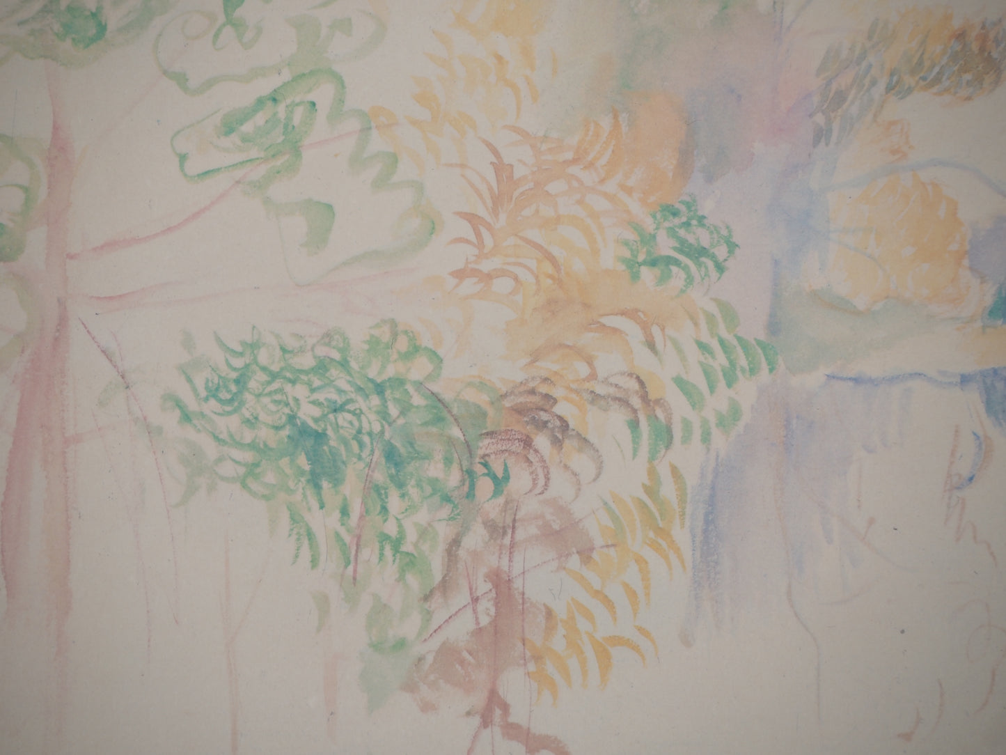 Pierre Auguste RENOIR : Bord de Rivière - Lithographie signée