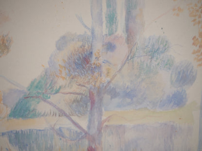 Pierre Auguste RENOIR : Bord de Rivière - Lithographie signée
