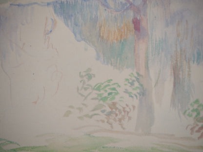 Pierre Auguste RENOIR : Bord de Rivière - Lithographie signée