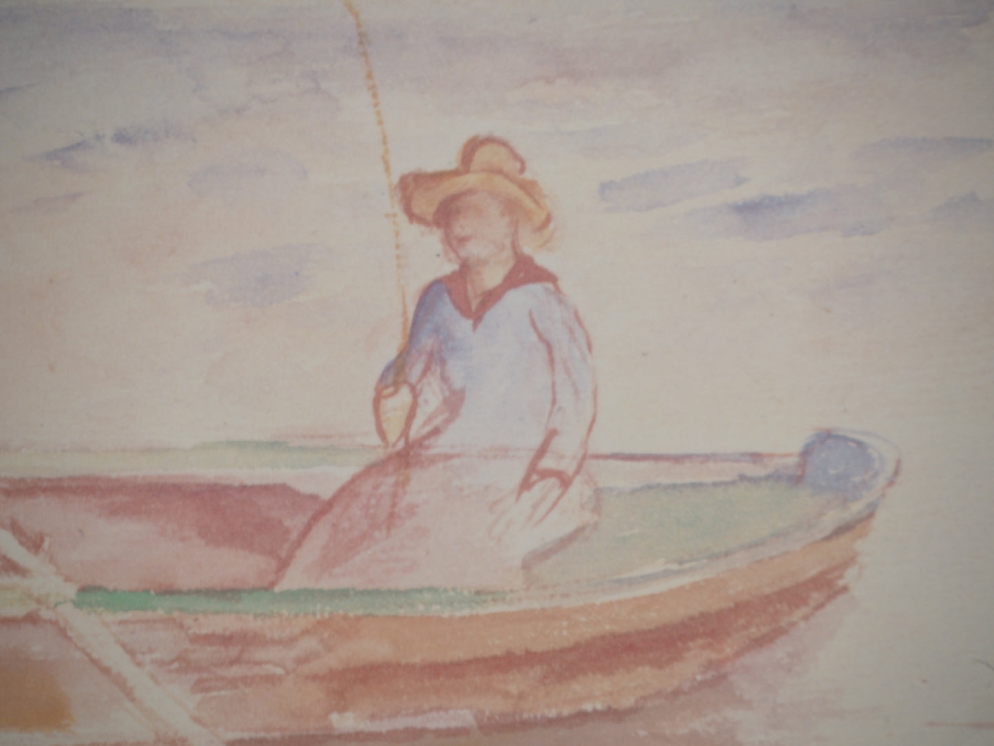 Pierre Auguste RENOIR : La ballade en canot - Lithographie