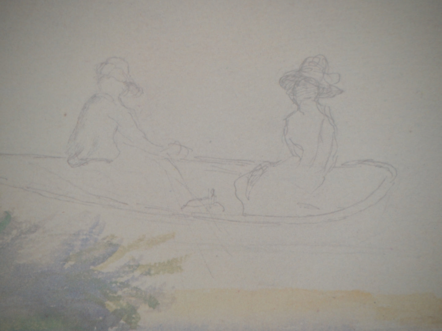 Pierre Auguste RENOIR : La ballade en canot - Lithographie