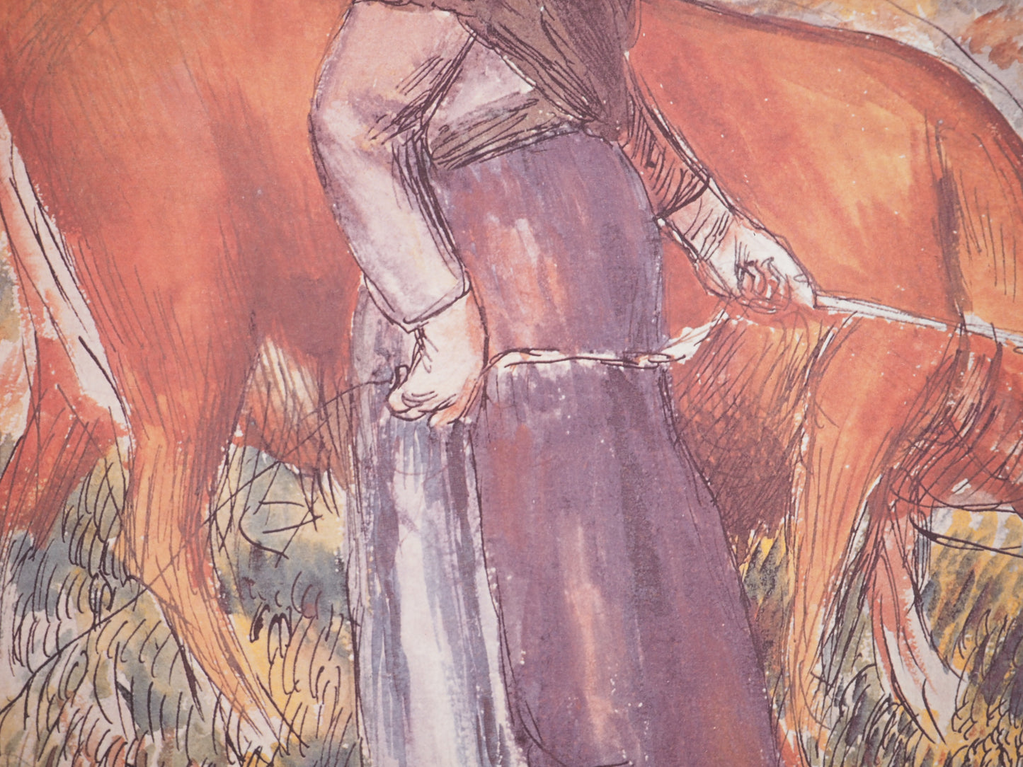 Pierre Auguste RENOIR : La Jeune Gardienne de Vaches à Saint Briac - Lithographie signée