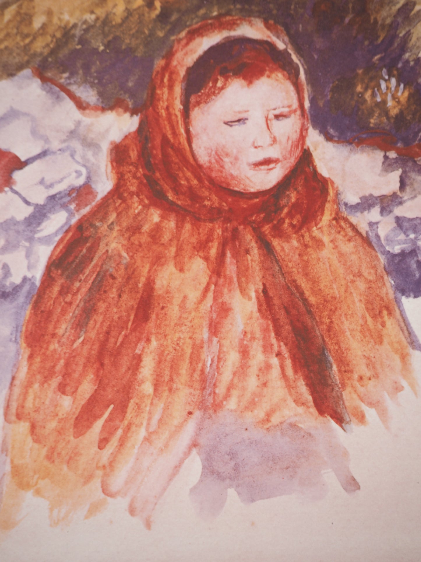 Pierre Auguste RENOIR : Jeune Paysanne - Lithographie