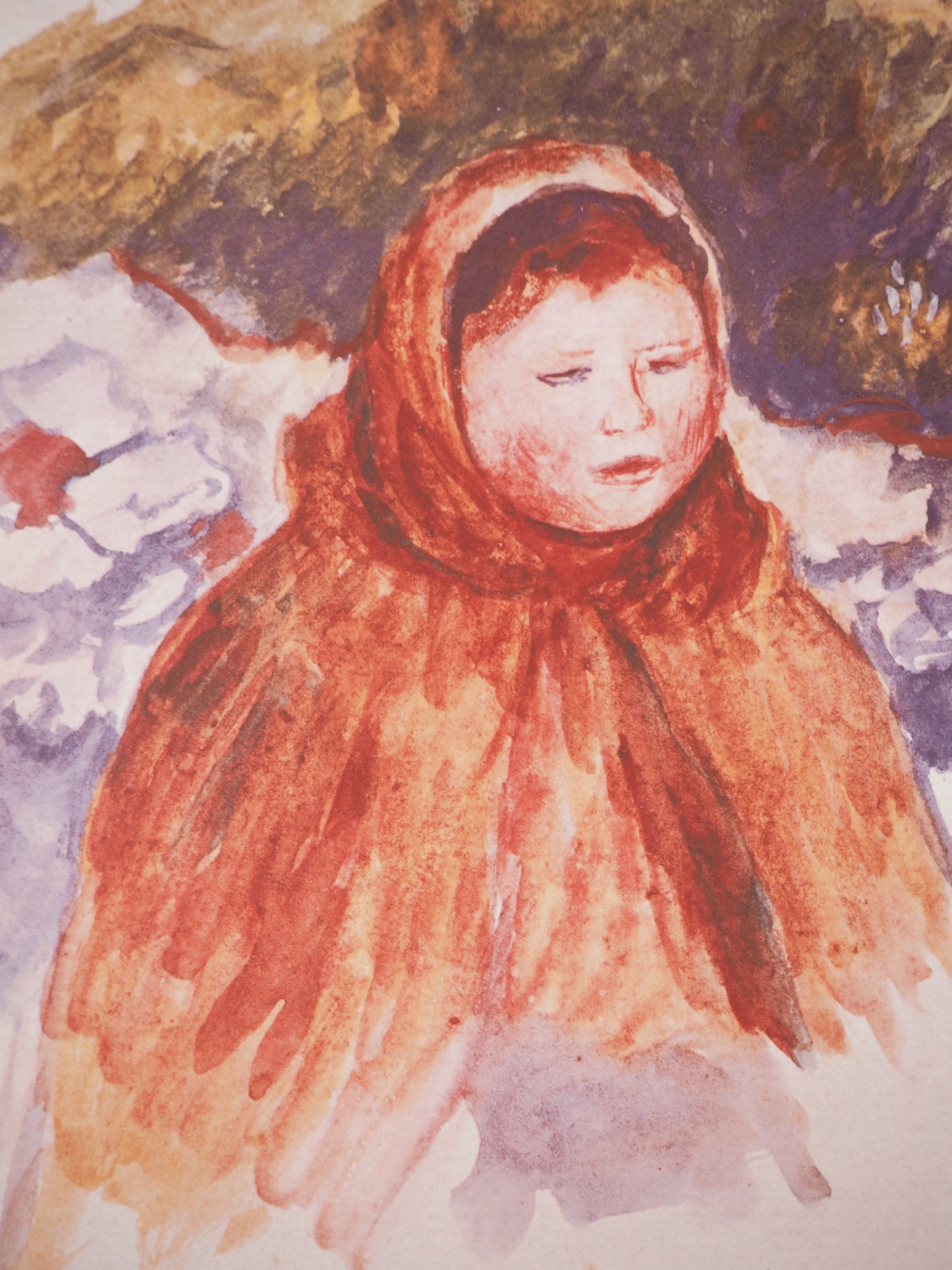 Pierre Auguste RENOIR : Jeune Paysanne - Lithographie