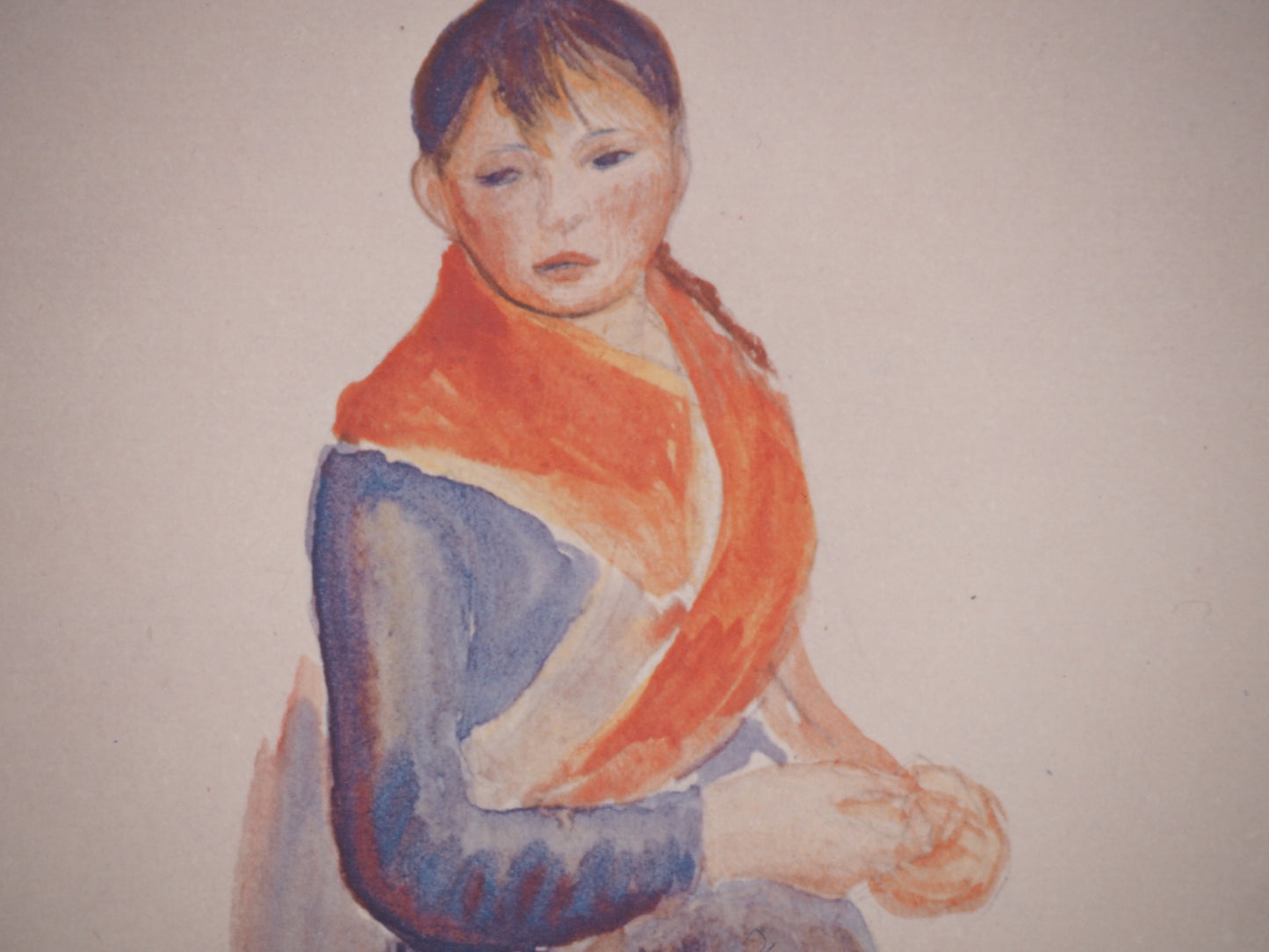 Pierre Auguste RENOIR : Paysanne debout - Lithographie