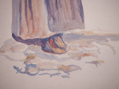 Pierre Auguste RENOIR : Paysanne debout - Lithographie