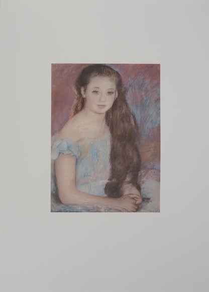 Pierre Auguste RENOIR : Portrait de Jeune Fille - Lithographie signée