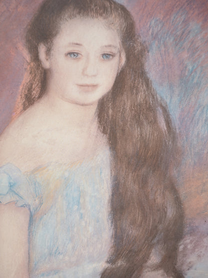 Pierre Auguste RENOIR : Portrait de Jeune Fille - Lithographie signée