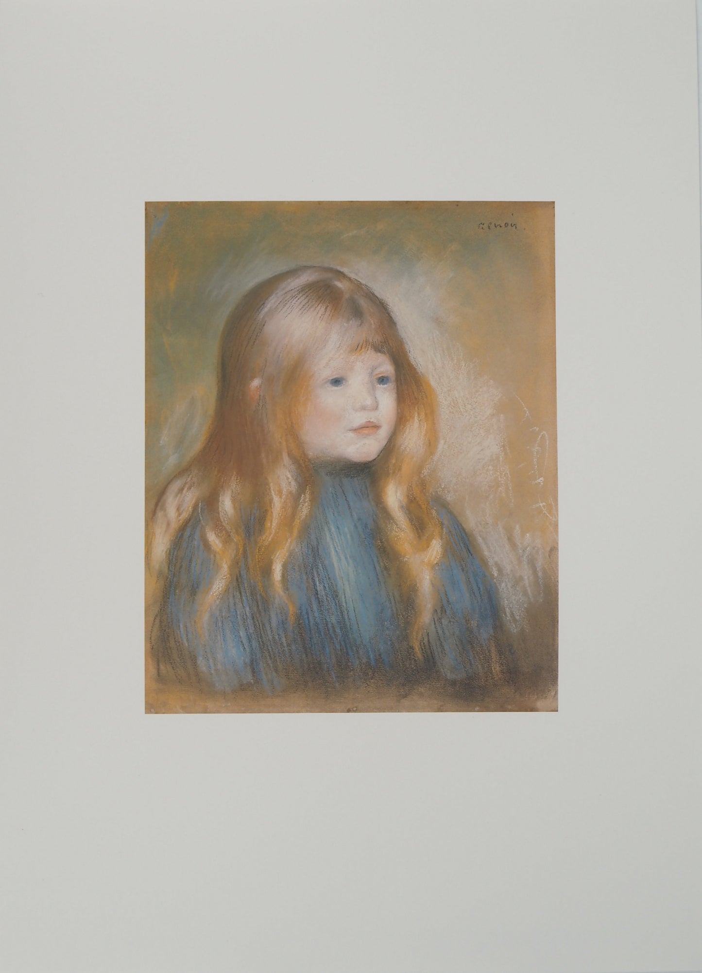 Pierre Auguste RENOIR : Portrait d'Edmond Renoir - Lithographie signée