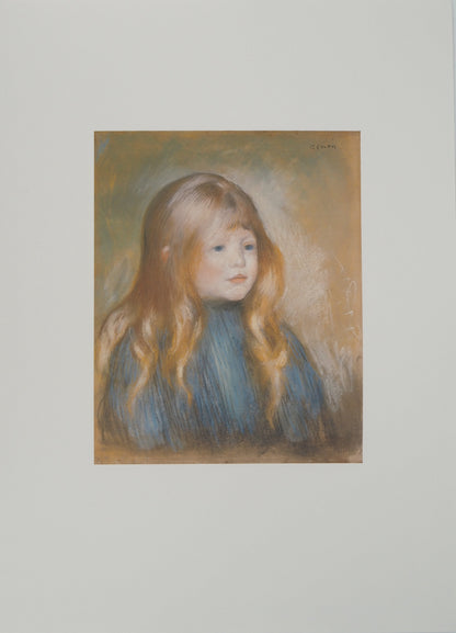 Pierre Auguste RENOIR : Portrait d'Edmond Renoir - Lithographie signée