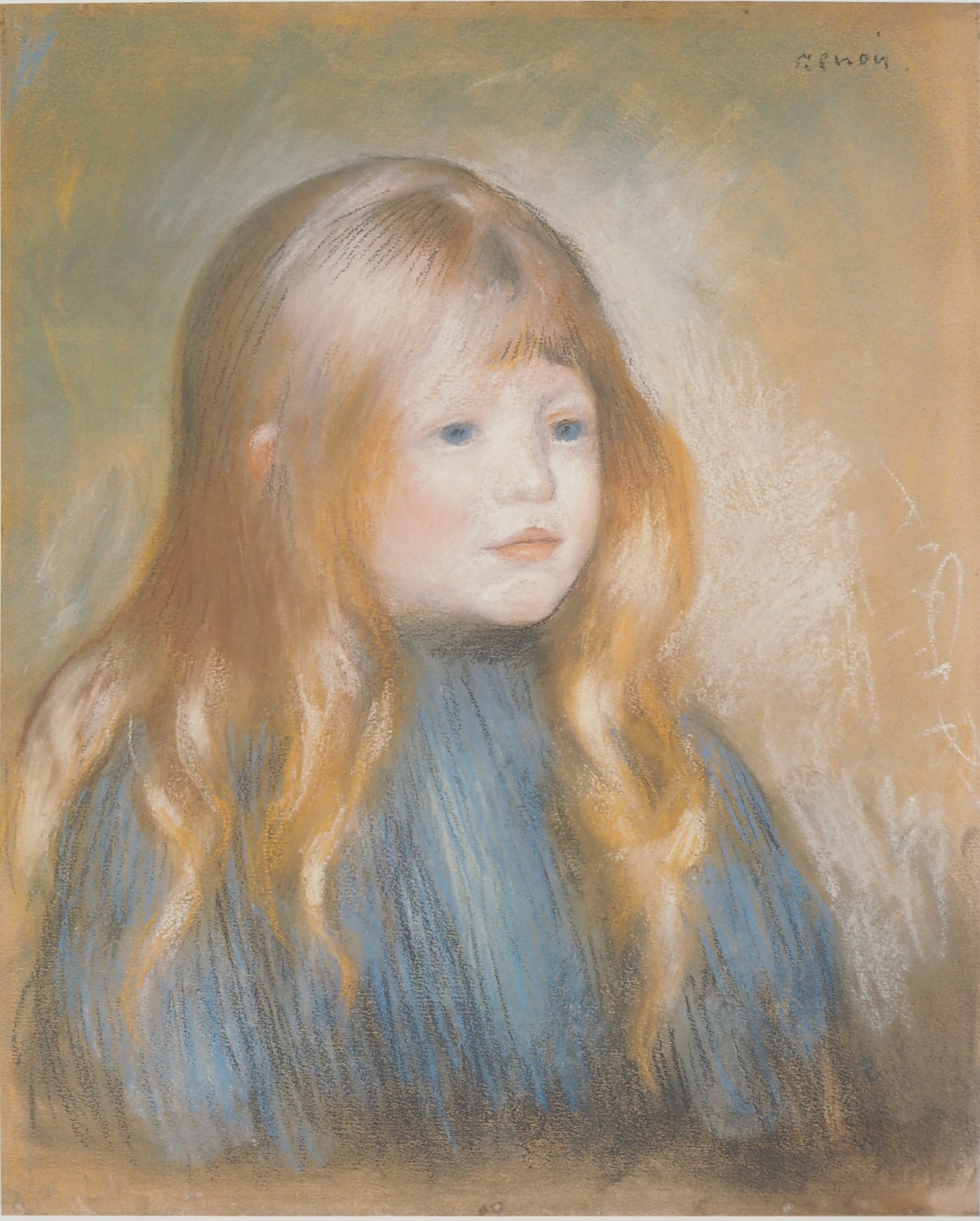 Pierre Auguste RENOIR : Portrait d'Edmond Renoir - Lithographie signée