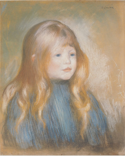 Pierre Auguste RENOIR : Portrait d'Edmond Renoir - Lithographie signée