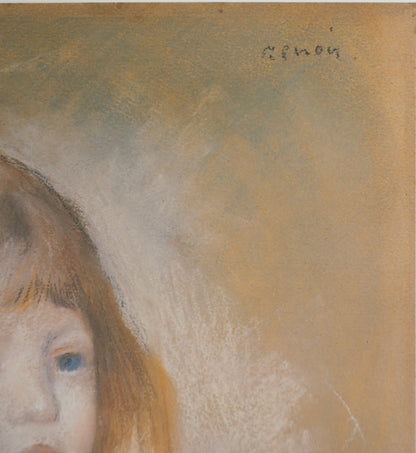 Pierre Auguste RENOIR : Portrait d'Edmond Renoir - Lithographie signée