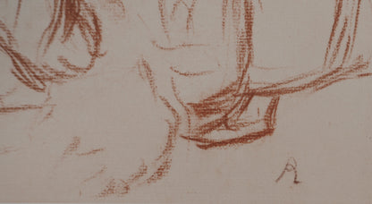 Pierre Auguste RENOIR : Les lavandières - Lithographie signée