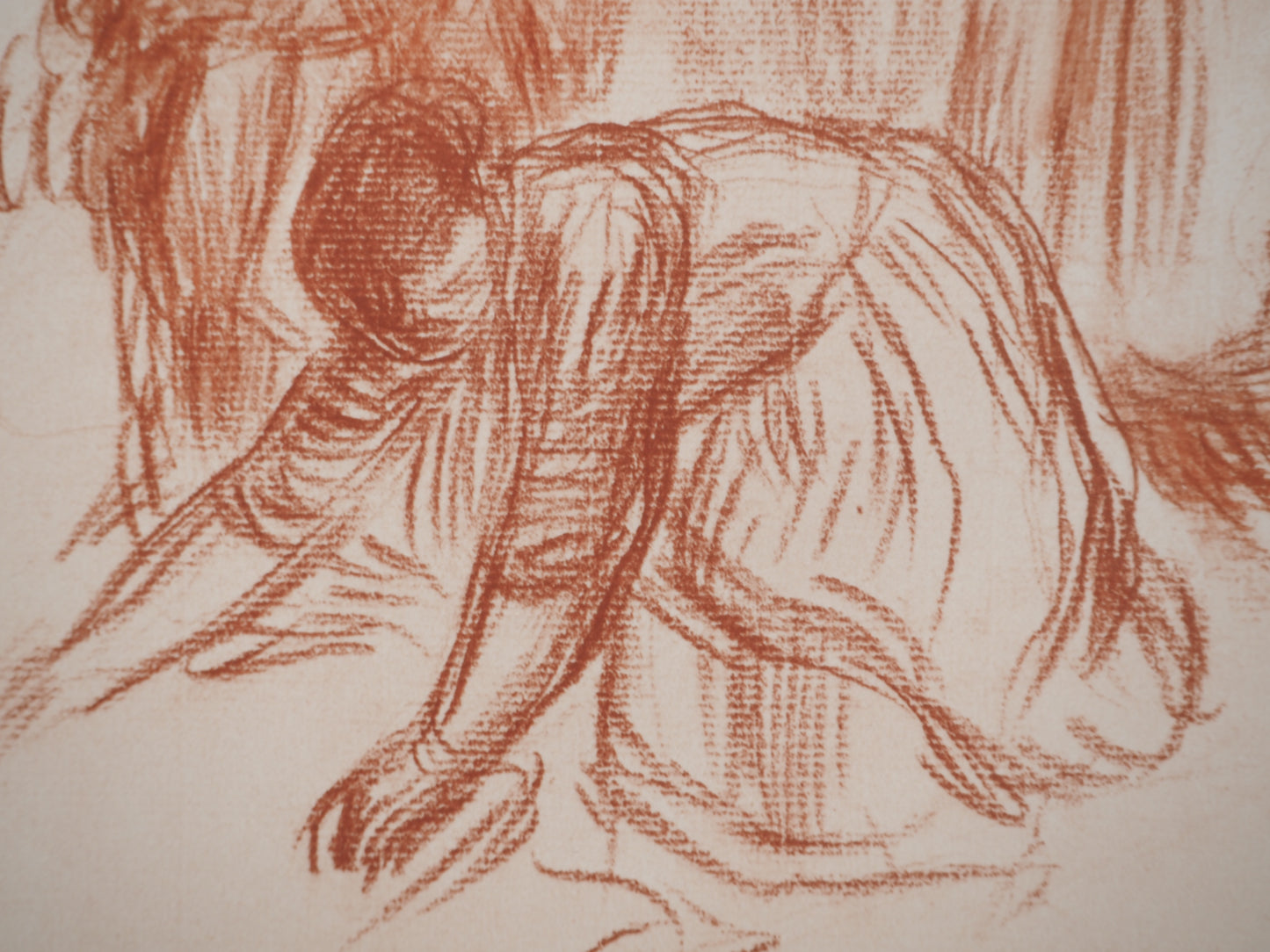 Pierre Auguste RENOIR : Les lavandières - Lithographie signée