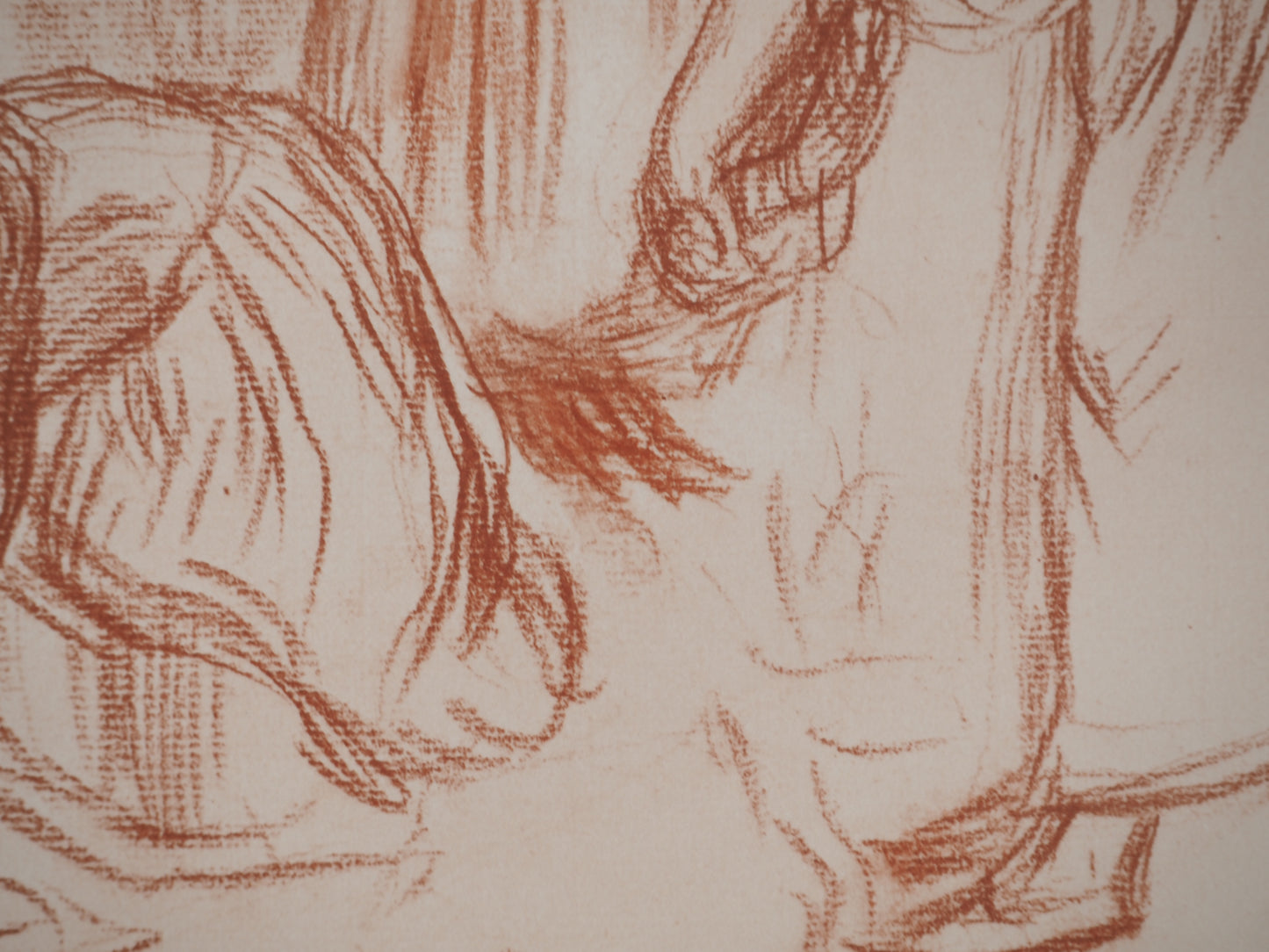Pierre Auguste RENOIR : Les lavandières - Lithographie signée