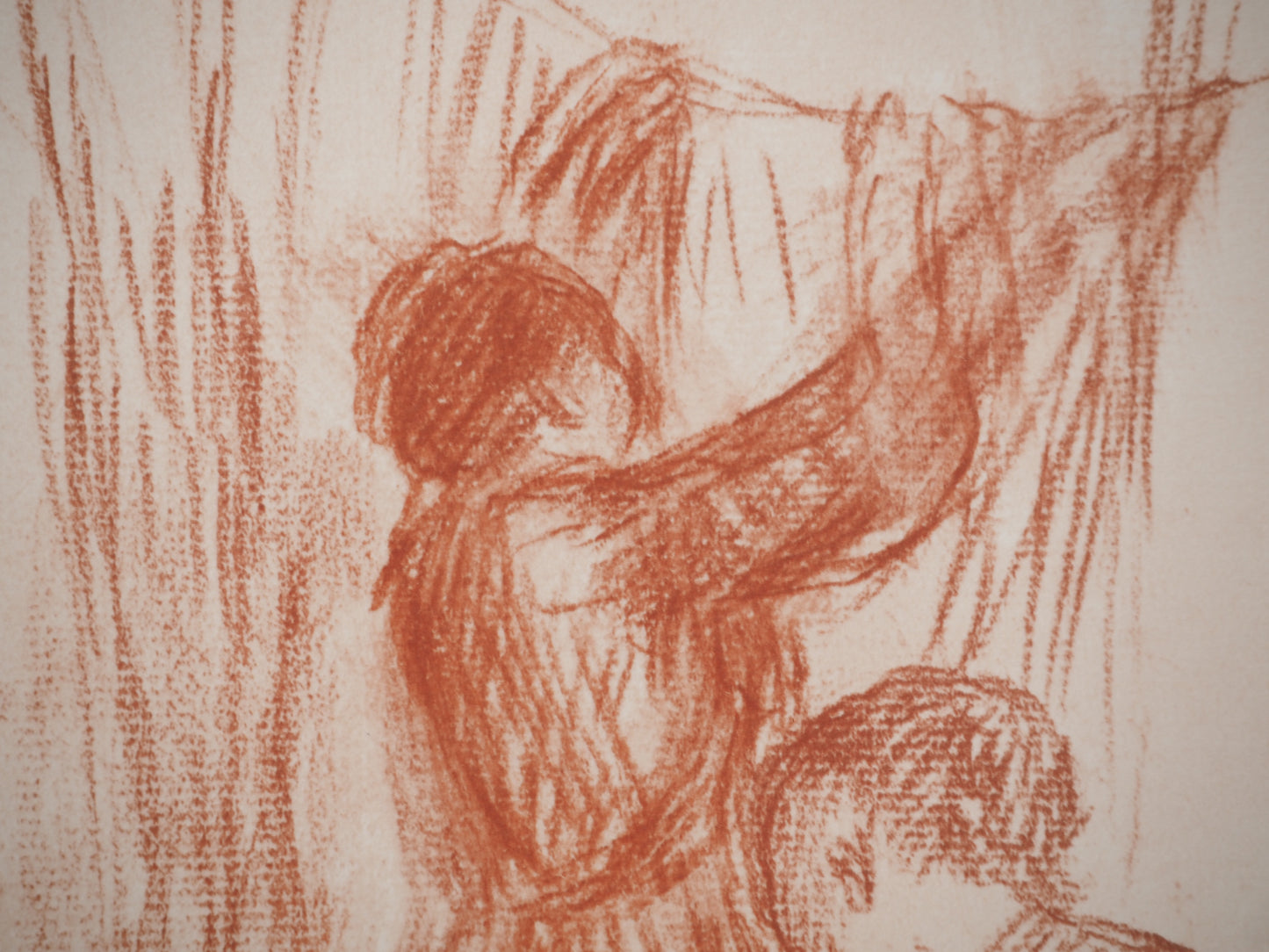 Pierre Auguste RENOIR : Les lavandières - Lithographie signée