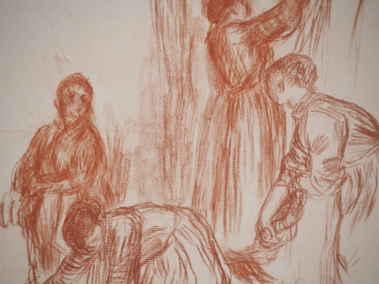 Pierre Auguste RENOIR : Les lavandières - Lithographie signée