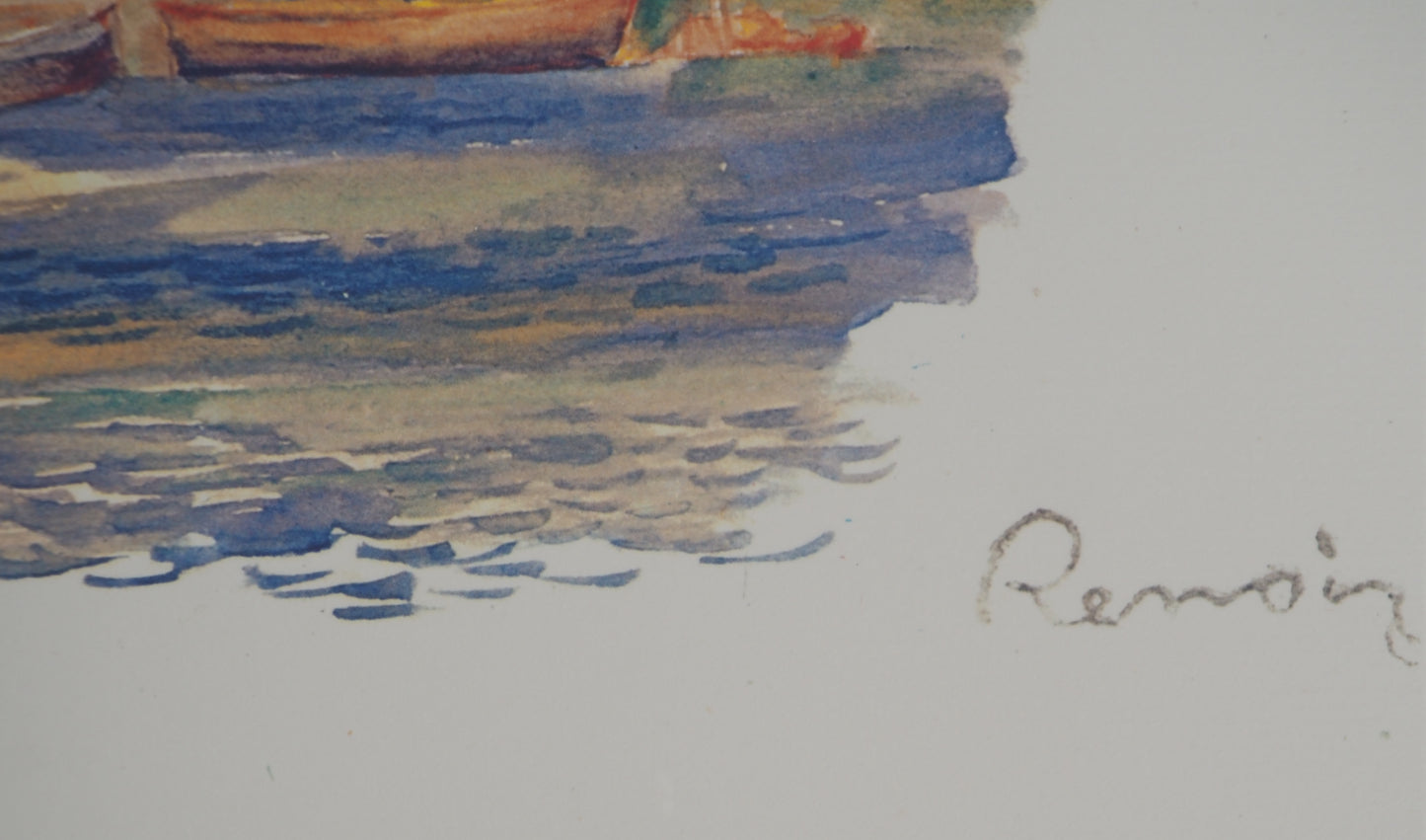 Pierre Auguste RENOIR : Maisons de Pêcheurs à Martigues - Lithographie signée
