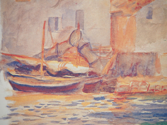 Pierre Auguste RENOIR : Maisons de Pêcheurs à Martigues - Lithographie signée