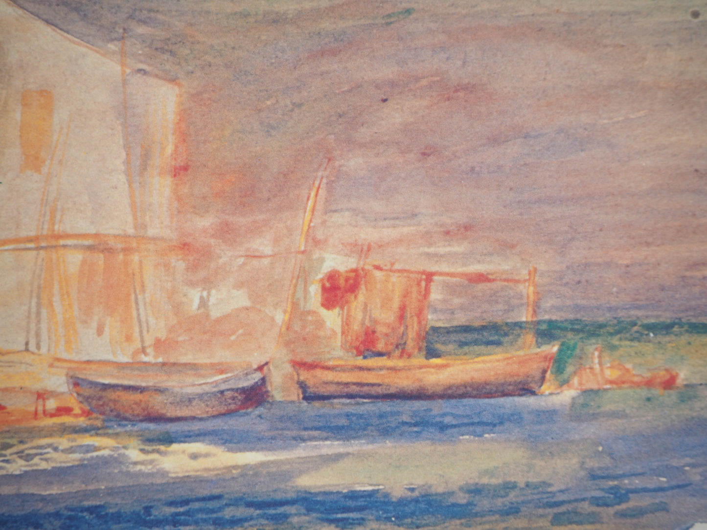 Pierre Auguste RENOIR : Maisons de Pêcheurs à Martigues - Lithographie signée