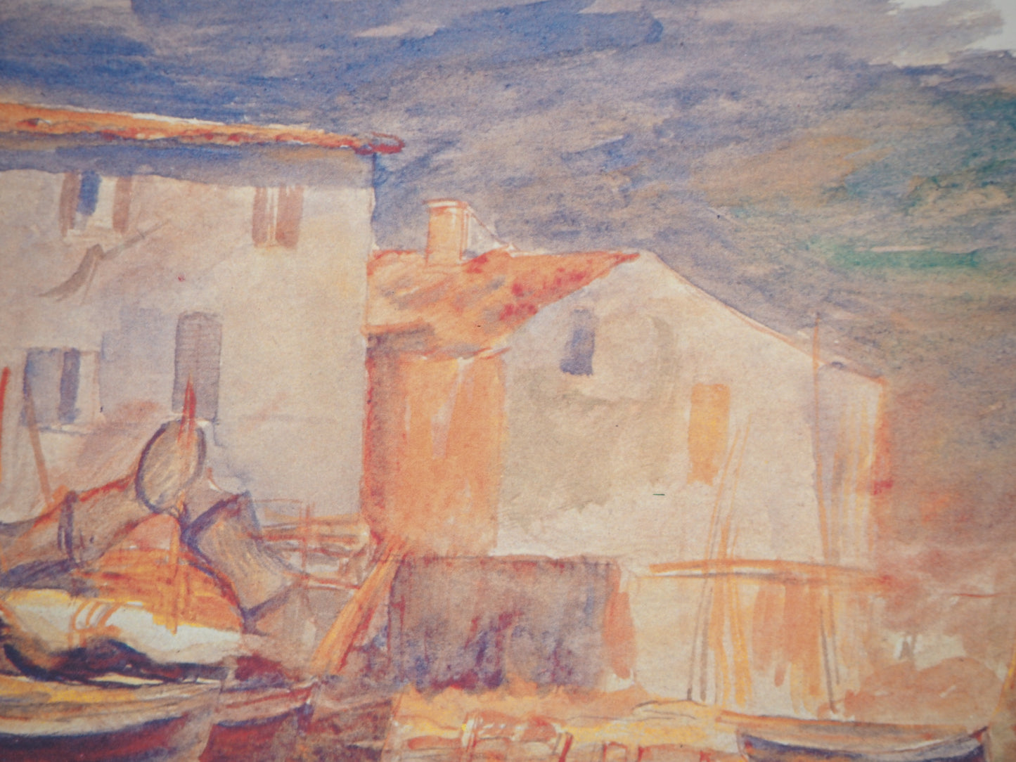 Pierre Auguste RENOIR : Maisons de Pêcheurs à Martigues - Lithographie signée