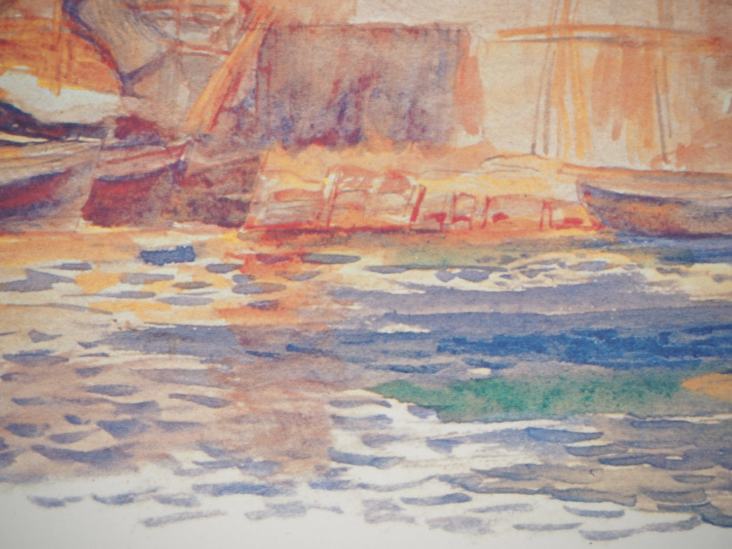 Pierre Auguste RENOIR : Maisons de Pêcheurs à Martigues - Lithographie signée