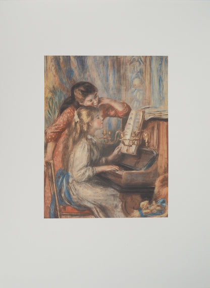 Pierre Auguste RENOIR : Jeunes Filles au Piano - Lithographie