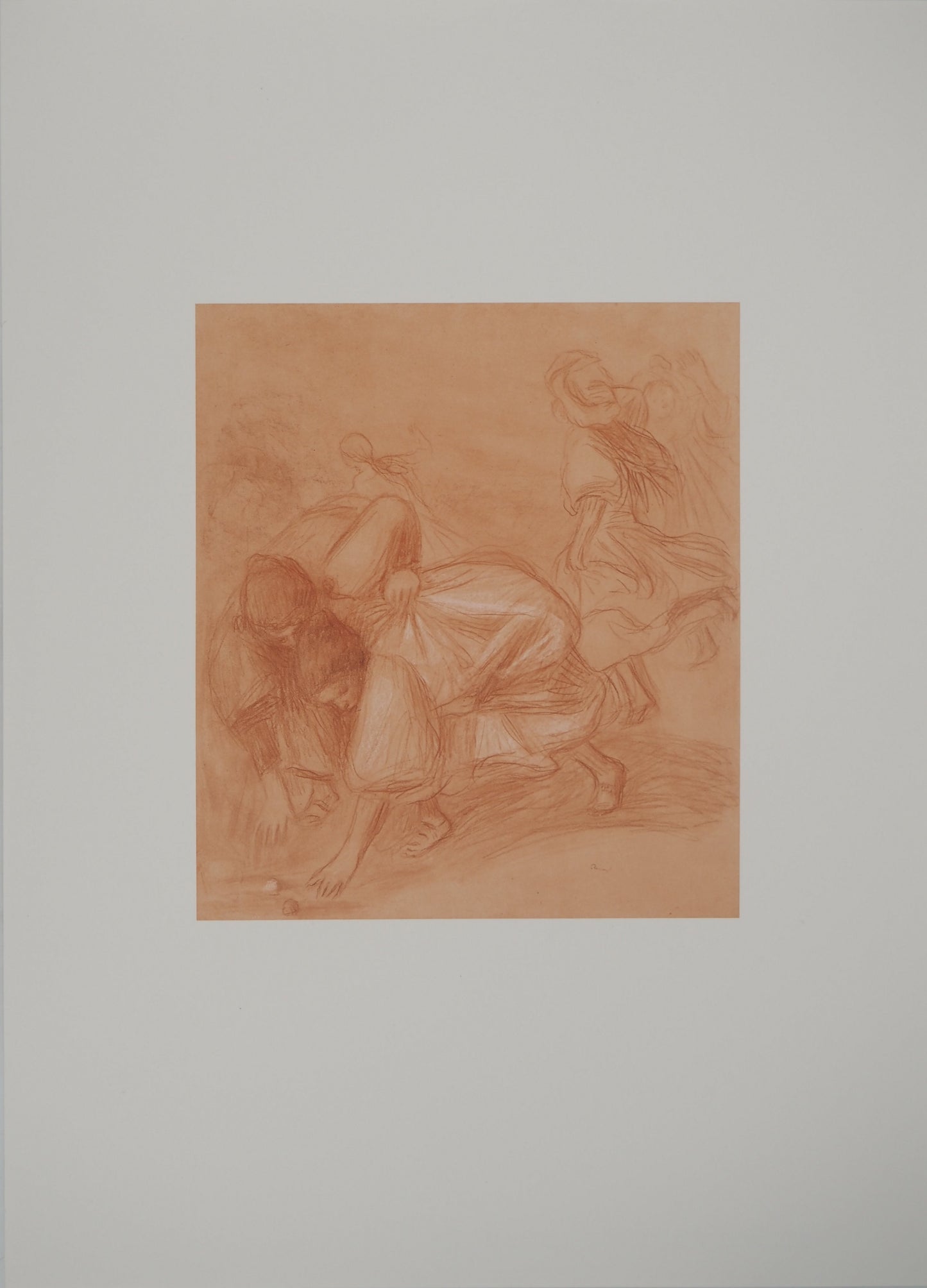 Pierre Auguste RENOIR : Dans la cour de récréation - Lithographie signée
