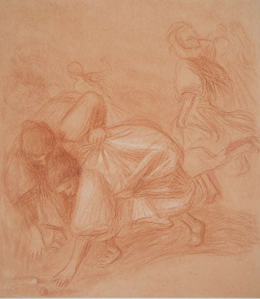 Pierre Auguste RENOIR : Dans la cour de récréation - Lithographie signée