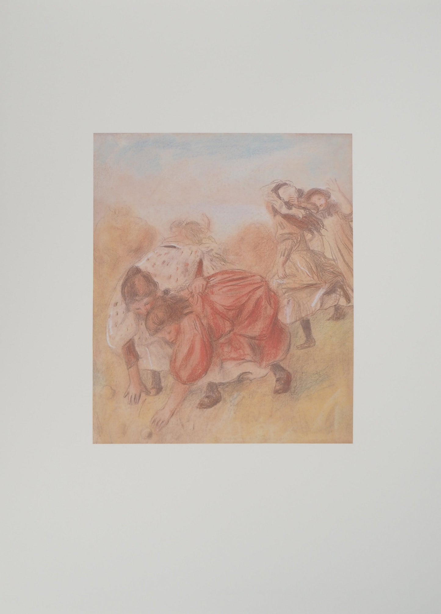 Pierre Auguste RENOIR : Jeunes filles jouant à la balle - Lithographie