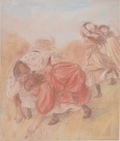 Pierre Auguste RENOIR : Jeunes filles jouant à la balle - Lithographie