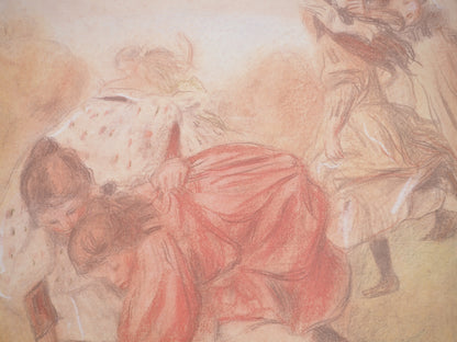 Pierre Auguste RENOIR : Jeunes filles jouant à la balle - Lithographie