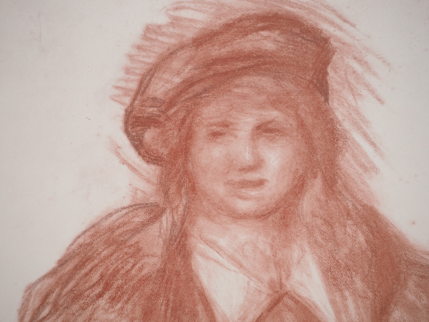 Pierre Auguste RENOIR : Jeune Fille au Béret - Lithographie signée