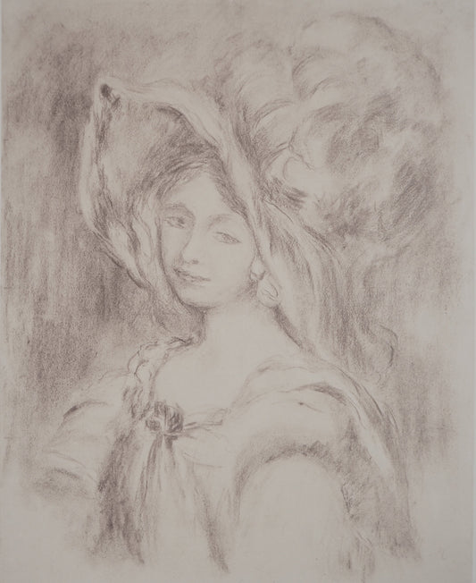 Pierre Auguste RENOIR : Portrait d'Amélie Dieterle - Lithographie