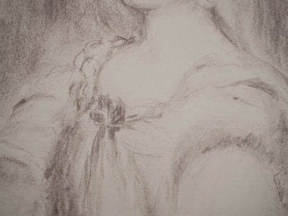 Pierre Auguste RENOIR : Portrait d'Amélie Dieterle - Lithographie