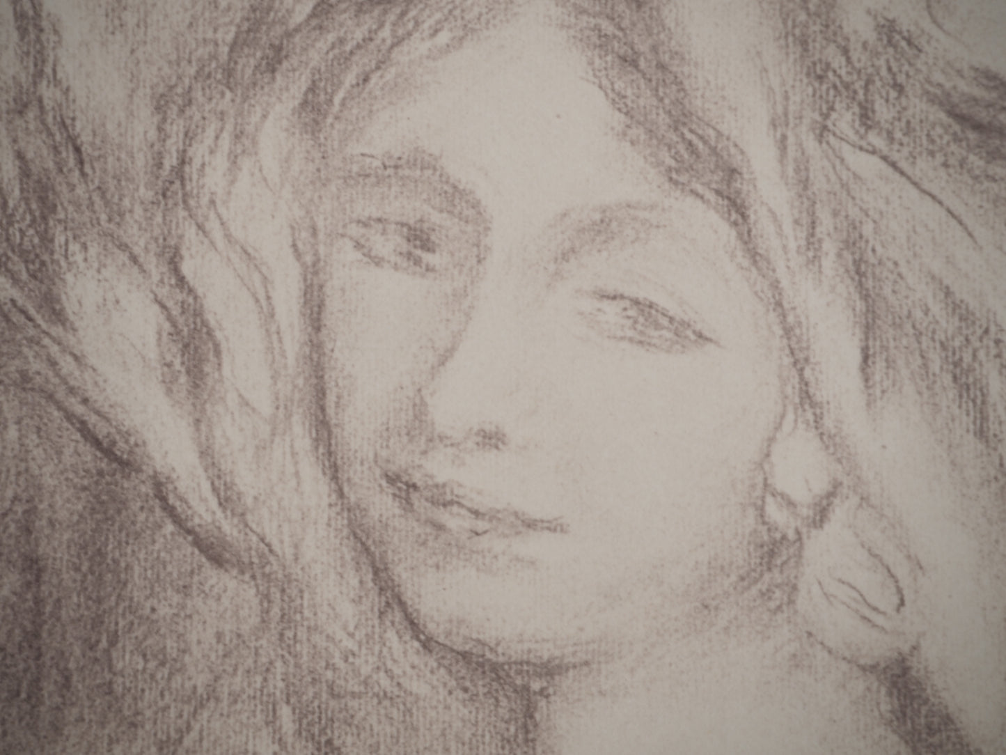 Pierre Auguste RENOIR : Portrait d'Amélie Dieterle - Lithographie