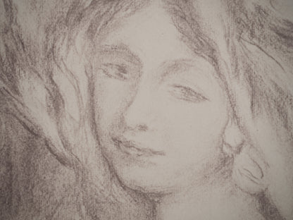 Pierre Auguste RENOIR : Portrait d'Amélie Dieterle - Lithographie